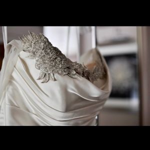 Beautiful ivory figure complimenting wedding dress